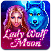 Illustration fantastique de Lady Wolf Moon dans le catalogue Kitsune Casino