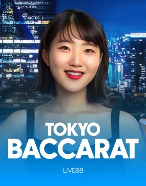 Table avec croupier Tokyo Baccarat présentée dans l’espace live Kitsune